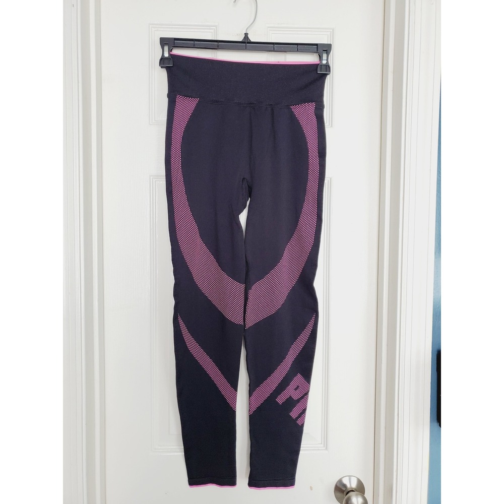 Pink VS Barbiecore Active Leggings Black Pink‎ Seamless High Waist Pants M